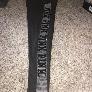 Pink Sequins Leggings